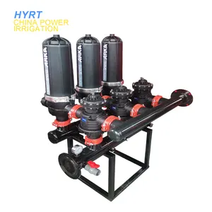 3 Inch 3 Unit Automatic Backwash HYRT Plastic Irrigation Drip Water Disc Screen Mesh Filter