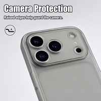 Coque de téléphone antichoc en TPU à quatre coins avec grande fenêtre C0328 pour iPhone 17 Air 18 Pro Max 16 15 14 13 12 11 Pro