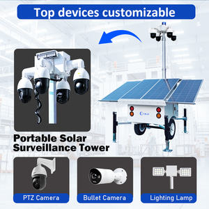 2026 New <strong>Security</strong> Trailer with <strong>Camera</strong> and Telescopic Mast for Construction CCTV <strong>Camera</strong> Solar Powered Solar Surveillance Trailer - Product Image 2