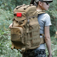 Ransel taktis profesional, kapasitas besar Anti Maling ringan GPS Anti air Molle kantong Logo kustom layanan OEM