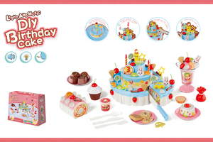Nuevo Juguete de Cocina de Simulación <span class=keywords><strong>con</strong></span> Pastel de Cumpleaños de Tres Pisos de Fresas DIY, Música y Luz, Ideal como Regalo de Cumpleaños para Niños - Product Image 5