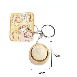 Portachiavi LED a Forma di Raviolo, Giocattolo Antistress Morbido e Carino, Accessorio Portachiavi per Regali ai Bambini - Product Image 6