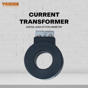 Transformador de Corriente YOKINS 600/5A, CT de 600A para Amperímetro, CT Redondo de Policarbonato RT58 con Terminales y Tapa Protectora - Product Image 6