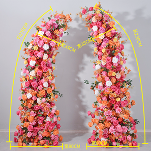 Bruiloft Decor Benodigdheden Kunstzijde Witte Rozenhoorn Boog Bloemen Voor Feest Evenement Bloemendesign Winkel Verhuur - Product Image 3