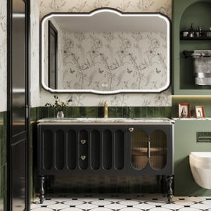 Mueble de Baño, Mueble de Baño Retro de Lujo con Lavabo Individual, Mueble de Baño con Espejo Antivaho Inteligente - Product Image 2