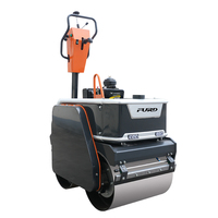 Compacteur routier vibrant à double tambour de 570 kg pour travaux de construction – Mini-rouleau compresseur manuel à double tambour pour engins de construction
