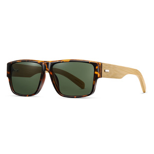 Occhiali da Sole in Bambù con Montatura Grande e Aste Larghe, Protezione UV400, Anti-Riflesso, Stile Retrò, Leggeri, in Legno, Ideali come Regalo <span class=keywords><strong>per</strong></span> le Vacanze - Product Image 3