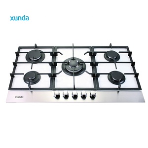 Piano Cottura a Gas Xunda a 5 Fuochi, Elettrodomestico da Cucina Professionale, Piano Cottura a Gas Incasso in Vetro Temperato per Uso Domestico e Alberghiero - Product Image 2