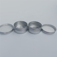 50 ml Rotonda In Alluminio Tin Lattine Vite Superiore In Metallo Acciaio Inox Barattoli Empty Slip Presentazione Contenitori Rotondi Bulk Organizzazione Bagagli per il Labbro balsamo