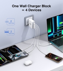 Chargeur mural USB HNT GaN 120W 4 ports (prises UK/US/EU/JP/AU) à charge ultra-rapide 2A2C pour ordinateur portable et <span class=keywords><strong>iPhone</strong></span> 17/16 - Product Image 3