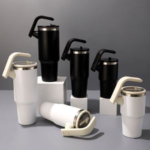 Dd4362 New 40 Oz Double Wall Stainless Steel Tumbler <b>With</b> Handle and Leakproof 12-24Hr <b>Thermal</b> Insulation for Travel - Product Image 1