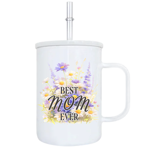 Hot Sale Cup <strong>with</strong> Lids Glass Drinking Bottle 17oz Sublimation Ice-cream Colors Glass <strong>Can</strong> Beer Coffee Mug Jar <strong>with</strong> <strong>Handle</strong> - Product Image 1