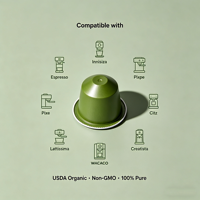 Cápsulas de Matcha Orgánicas Compostables y Ecológicas, Compatibles con Múltiples Sistemas, Sabores Surtidos, Bolsa a Granel, Etiqueta Privada, Caja Personalizada Gratis