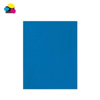 100/PDQ Carpeta de Archivo de Papel con Dos Bolsillos, Tamaño Carta, Color Azul Marino, Ecológica, con Textura de Cuero