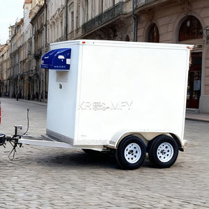 Camion de restauration mobile carré, chariots de vente de glaces, conteneur frigorifique de 20 pieds, chambre froide, remorque congélateur extérieure - Product Image 4