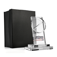 Usine directement en gros personnalisé luxe verre acrylique trophée personnalisé cristal prix avec base pour cadeau cristal trophée tasse