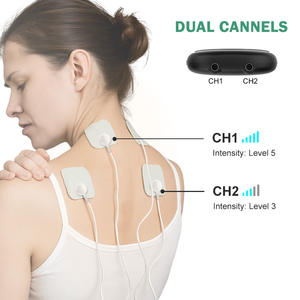 목 근육 피로 및 신체 이완을위한 강력한 전기 TENS EMS 마사지 장치 듀얼 채널 물리 치료 맥박 기계 - Product Image 3