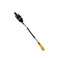 Cable para Terminal Negativo 12AWG Negro 90mm, Arnés de Cableado con Conector Solar para Sistema de Energía Solar