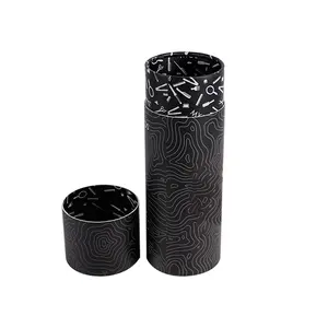 Emballage de cheveux en feuille noire personnalisé en usine boîtes à tubes ronds en gros emballage de perruque en faisceaux noirs pour boîte d'emballage d'extension de cheveux