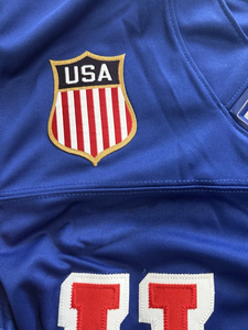 Maillot de Hockey Équipe USA 2026 Brodé en Gros # 86 <span class=keywords><strong>J</strong></span>.Hughes Connor Hellebuyck Matthew Tkachuk Larkin Cousu Prêt à être expédié - Product Image 5