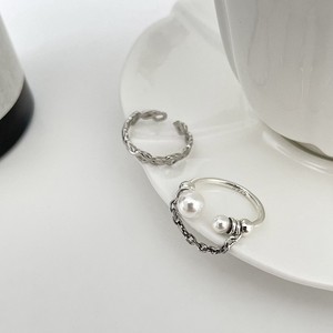 Silver Ruitai S925 Sterling Silver Pearl Chain <b>Ring</b> Heart Shape Openwork Design Women's Fashion Jewelry Gift - Product Image 2