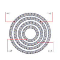 8/16/24/35/45 Bits leds WS2812B Pixel Anneau Adressable LED Modules DC 5V WS2812 5050 RGB Pleine Couleur Ronde LED Cercle