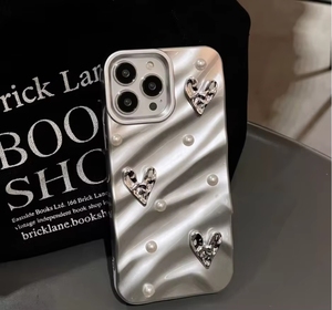 <span class=keywords><strong>Coque</strong></span> de téléphone haut de gamme brillante ondulation de l'eau 3D coeur perle pour <span class=keywords><strong>iPhone</strong></span> <span class=keywords><strong>11</strong></span>, 12, 13, 14 et 15 Pro Max <span class=keywords><strong>coque</strong></span> de protection en TPU - Product Image 1