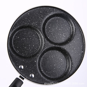 Three Hole Nonstick Frying Pan Maifan Stone Coating Round Multi Functional Hamburger Pancake Cookware - Product Image 1