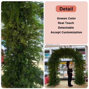 <span class=keywords><strong>NIKA</strong></span> Offres Spéciales fait à la main de verdure artificielle fleur arc rangée mariage soie fleur arc pour mariage événement fête décoration - Product Image 4