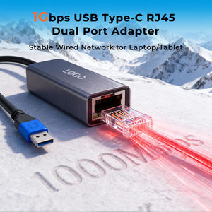 यूएसबी 3.0 प्रकार-सी हब बाहरी गीगाबिट नेटवर्क एडाप्टर आरजे 45 ईथरनेट 1000 मीटर/100 मीटर धातु + प्लास्टिक का तेल स्टॉक में लैपटॉप उत्पादों के लिए - Product Image 4