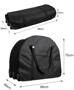 Sac de <span class=keywords><strong>transport</strong></span> pour vélo de grande capacité, imperméable, pour livraison, protection du vélo, sac de <span class=keywords><strong>transport</strong></span>, sac de vélo pliable d'extérieur avec roues - Product Image 1