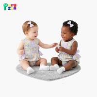 Puresun - Peleles de Verano para Bebé, 100% Algodón Suave, con Estampado Floral Personalizado, Sin Mangas, con Lazo, Precio al por Mayor, Bajo MOQ
