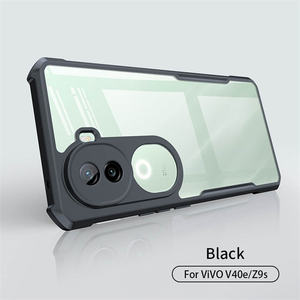 शॉक प्रूफ 4 कॉर्नर एंटी फॉल ब्लैक टपू बम्पर स्पष्ट ऐक्रेलिक हार्ड पारदर्शी फोन केस विवो y18t <span class=keywords><strong>y300</strong></span> प्लस y19s v40e Z9s - Product Image 3