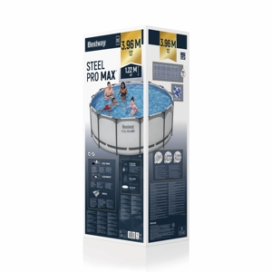 <span class=keywords><strong>Bestway</strong></span> 5618W/5618UE <span class=keywords><strong>Steel</strong></span> <span class=keywords><strong>Pro</strong></span> <span class=keywords><strong>MAX</strong></span> Juego de piscina sobre el suelo Redondo 3,96 M X 1,22 m Piscinas en el patio trasero - Product Image 6