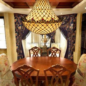 Lustre suspendu en verre Tiffany fait main de 32 pouces, élégant, pour la décoration de villa - Product Image 3