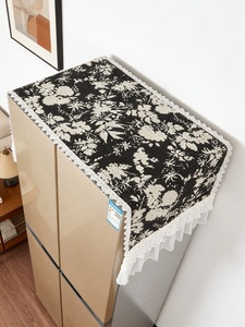 Copertura Antipolvere per Frigorifero e Lavatrice, <span class=keywords><strong>Telo</strong></span> Decorativo con Bordo in Pizzo Floreale, Asciugamano Multiuso per Ogni Atmosfera - Product Image 1