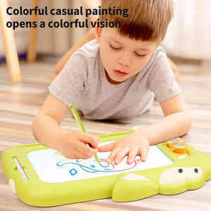 Zhorya mainan Puzzle plastik <span class=keywords><strong>2</strong></span> in 1, mainan edukasi kartun anak menggambar papan lukis - Product Image 2