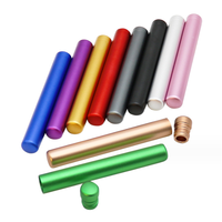 Tubes à cigarettes en alliage d'aluminium étanches et hermétiques de qualité supérieure, 110 mm, avec logo personnalisé pour le stockage des herbes, vente en gros
