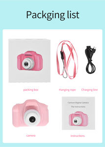 กล้องถ่ายรูปเด็กการ์ตูนน่ารัก กล้องดิจิตอลสำหรับเด็ก ของขวัญคริสต์มาสสุดสนุก พร้อมเกมในตัว หน้าจอ 2.0 นิ้ว X2 กล้องถ่ายรูปเด็ก - Product Image 6