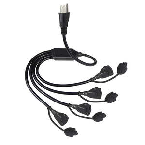 1FT NEMA 5-15P to 4x5-15R Power Extension Splitter Cable, US 3 Prong 14/16AWG Power Cord for Home Office Electrical Equipment - Product Image 1