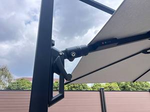 Grand <span class=keywords><strong>parasol</strong></span> carré de 3m pour meubles de jardin en porte-à-faux <span class=keywords><strong>Parasol</strong></span> de terrasse bon marché avec frange pour hôtel et extérieur - Product Image 5