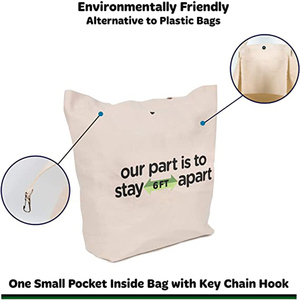Sac fourre-tout en toile de coton recyclé, uni, économique, écologique, personnalisable (ODM/OEM) avec logo, fermeture à bouton, plusieurs tailles - Product Image 5