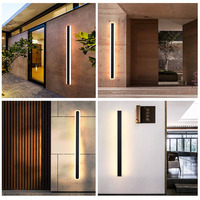 Lumière murale LED linéaire longue, moderne, décorative, étanche IP65, nouvelle conception, pour chambre à coucher, hôtel