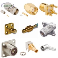 172124 Amphenol RF N-Type Jack to Jack Adapter 50 Ohm Bulkhead IP67 Brass White Bronze DC-6GHz
