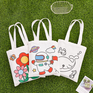 กระเป๋าผ้าใบขนาดเล็กแบบใช้ซ้ำได้พร้อมชุดสีอะคริลิคบอร์ดงานฝีมือ DIY ขนาดเล็กสำหรับวาดรูปและตกแต่ง - Product Image 4