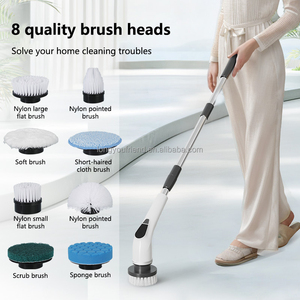 8-in-1 Multifunctional Rechargeable <strong>Electric</strong> <strong>Cleaning</strong> <strong>Brush</strong> with Handle Nylon <strong>Brush</strong> Head-Portable Bathroom Scrubber - Product Image 6
