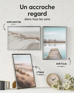 Cadres photo en gros 4 couleurs A1 A2 A3 A4 Cadre photo mural en alliage d'aluminium métallique avec verre ou plexiglas - Product Image 4