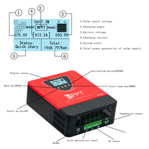 Mppt 100a <strong>Charge</strong> <strong>Controller</strong> 12V/24V/48V/<strong>96V</strong> Auto-Switch, ROHS Certified High Efficiency for <strong>Solar</strong> <strong>Charge</strong> <strong>Controller</strong> Mppt - Product Image 3