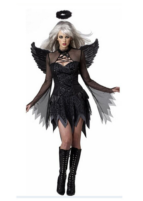 Black-Dress, wings, headdress