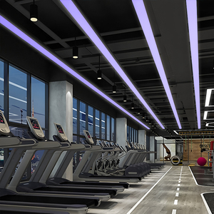 400-1000mm Adjustable Height Circular Chandelier LED 96w Pendant Lamp Suspension <strong>Lights</strong> For Office Conference Bar Shopping Mall - Product Image 5